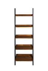 Copenhagen Black and Oiled Wood Ladder Shelf