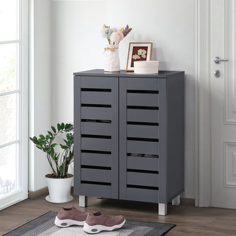 Euston Modern 2 Door Shoe Storage Cabinet