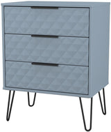 Harlequin 3 Drawer Midi Chest with Black Hairpin Legs