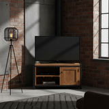 Kenai 1 Door Corner TV Unit with Shelves