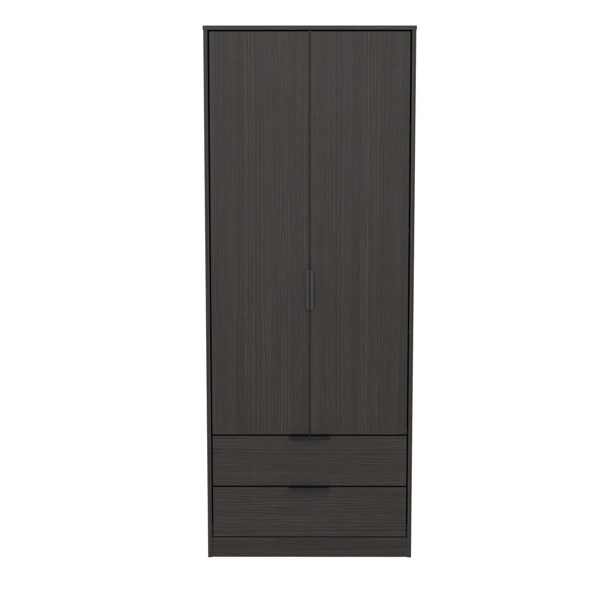 Diego 2 Door 2 Drawer Wardrobe with Black Fittings