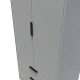 Diego 2 Door 2 Drawer Wardrobe with Black Fittings