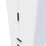 Diego 2 Door 2 Drawer Wardrobe with Black Fittings