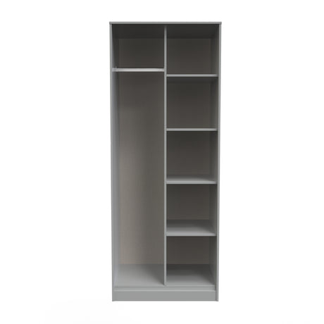 Diego Open Shelf Wardrobe with Black Fittings