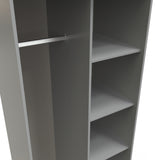 Diego Open Shelf Wardrobe with Black Fittings