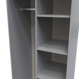 Diego Open Shelf Wardrobe with Black Fittings