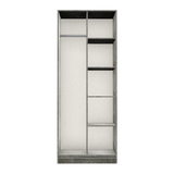 Diego Open Shelf Wardrobe with Black Fittings