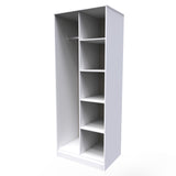 Diego Open Shelf Wardrobe with Black Fittings