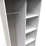 Diego Open Shelf Wardrobe with Black Fittings