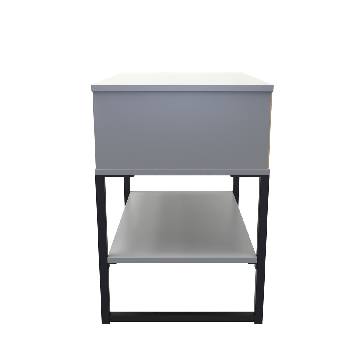 Diego Single Open Midi Bedside Cabinet with Black Frame Legs