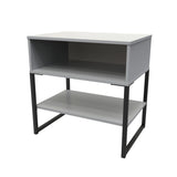 Diego Single Open Midi Bedside Cabinet with Black Frame Legs