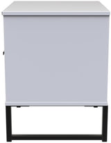 Diego 2 Drawer Bedside Table with Black Sleigh Legs
