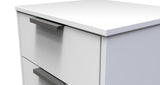 Diego 2 Drawer Bedside Table with Black Sleigh Legs