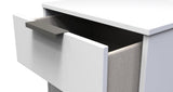 Diego 2 Drawer Bedside Table with Black Sleigh Legs