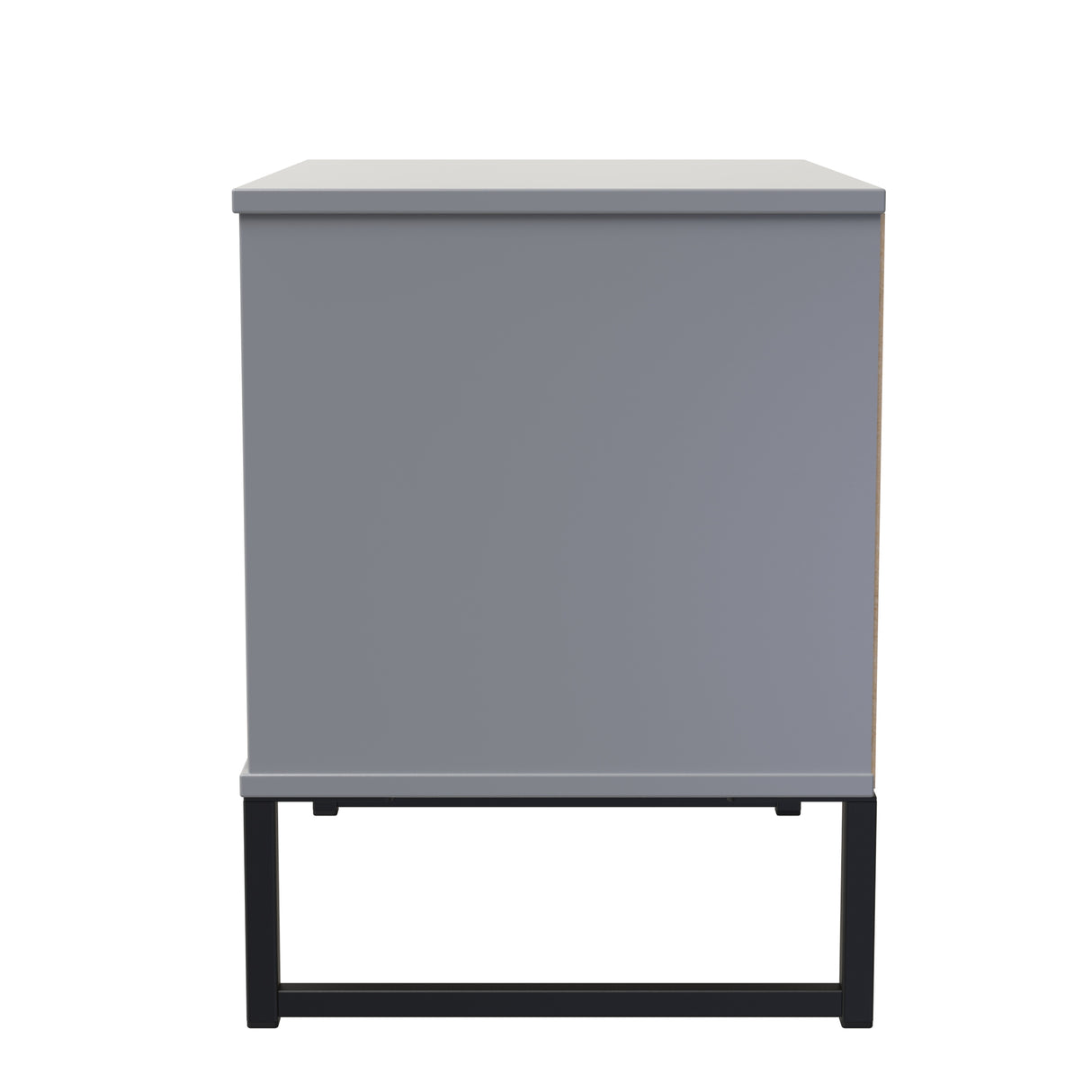 Diego 1 Drawer 1 Shelf Midi Bedside Cabinet with Black Frame Legs