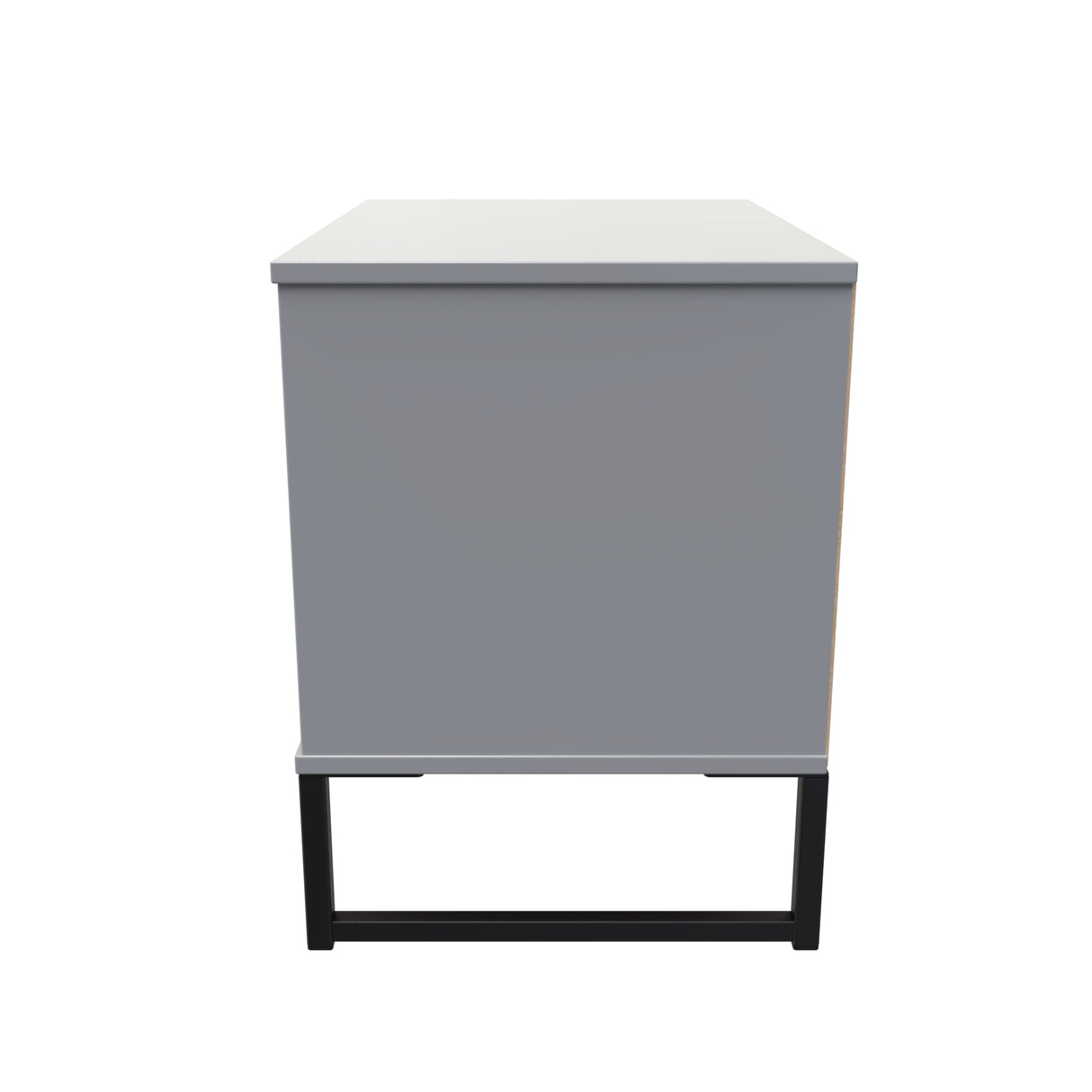 Diego 2 Drawer Midi Bedside Cabinet with Black Frame Legs