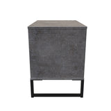 Diego 2 Drawer Midi Bedside Cabinet with Black Frame Legs