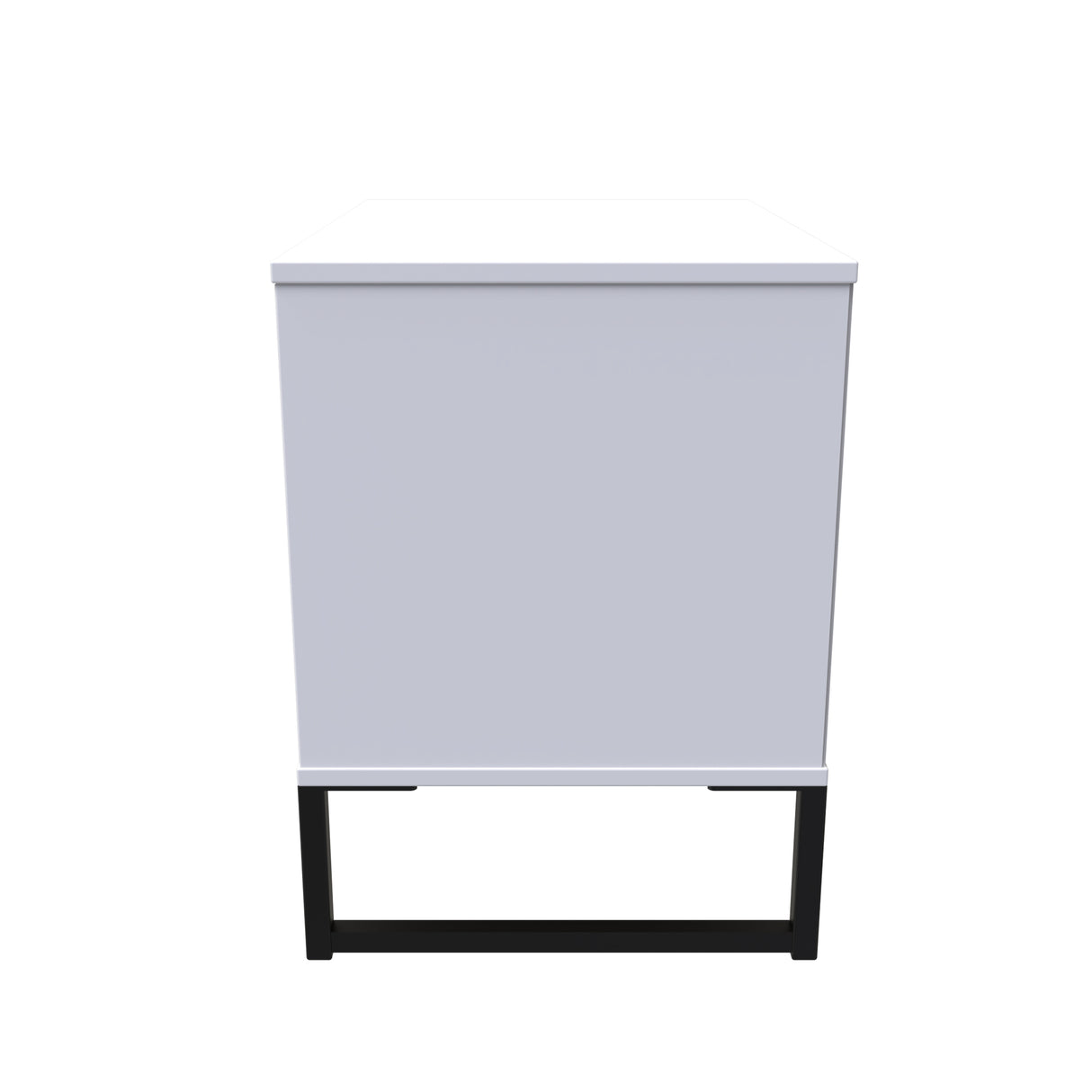 Diego 2 Drawer Midi Bedside Cabinet with Black Frame Legs