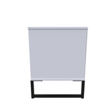 Diego 2 Drawer Midi Bedside Cabinet with Black Frame Legs