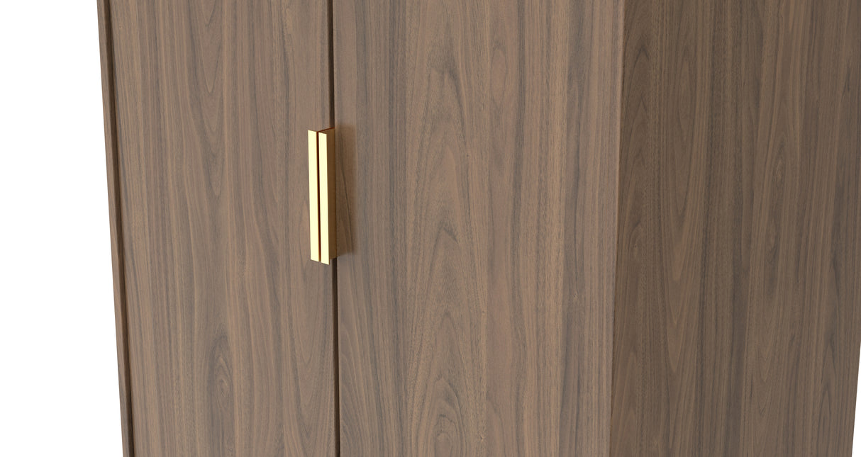 Diego 2 Door Wardrobe with Gold Fittings