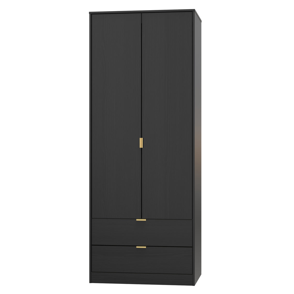 Diego 2 Door 2 Drawer Wardrobe with Gold Fittings