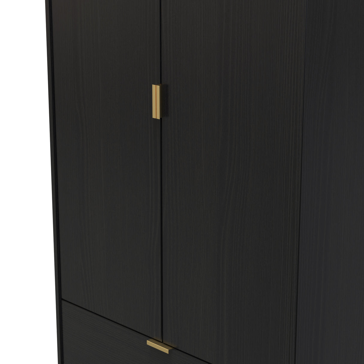 Diego 2 Door 2 Drawer Wardrobe with Gold Fittings