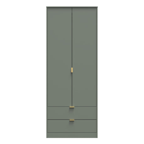 Diego 2 Door 2 Drawer Wardrobe with Gold Fittings