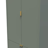 Diego 2 Door 2 Drawer Wardrobe with Gold Fittings