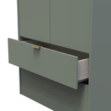 Diego 2 Door 2 Drawer Wardrobe with Gold Fittings