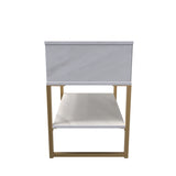 Diego Single Open Midi Bedside Cabinet with Gold Frame Legs