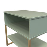 Diego Single Open Midi Bedside Cabinet with Gold Frame Legs