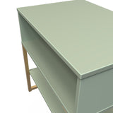 Diego Single Open Midi Bedside Cabinet with Gold Frame Legs