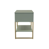 Diego 1 Drawer Midi Bedside Cabinet with Gold Frame Legs