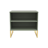 Diego Double Open Midi Bedside Cabinet with Gold Frame Legs