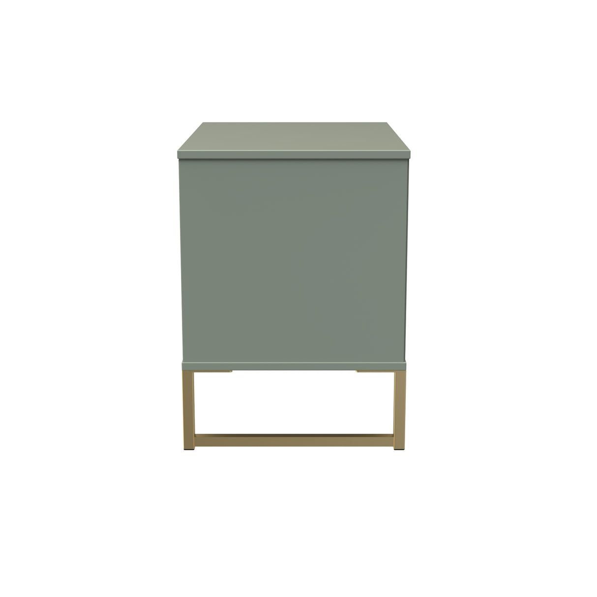 Diego Double Open Midi Bedside Cabinet with Gold Frame Legs