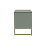 Diego Double Open Midi Bedside Cabinet with Gold Frame Legs