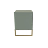 Diego 1 Drawer 1 Shelf Midi Bedside Cabinet with Gold Frame Legs