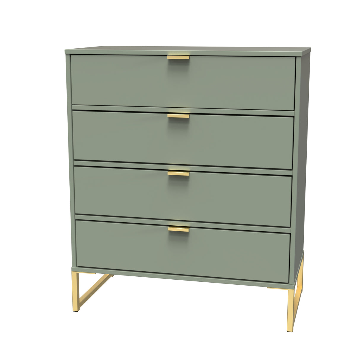 Diego 4 Drawer Chest with Gold Frame Legs