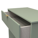 Diego Reed Green 4 Drawer Chest with Gold Frame Legs