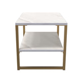 Diego Lamp Table with Gold Frame Legs