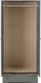 Denver 2 Door 1 Drawer Mirrored Wardrobe