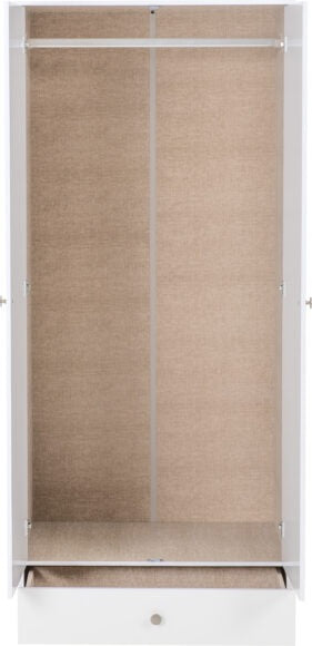 Denver 2 Door 1 Drawer Mirrored Wardrobe