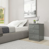 Denver 3 Drawer Bedside Table