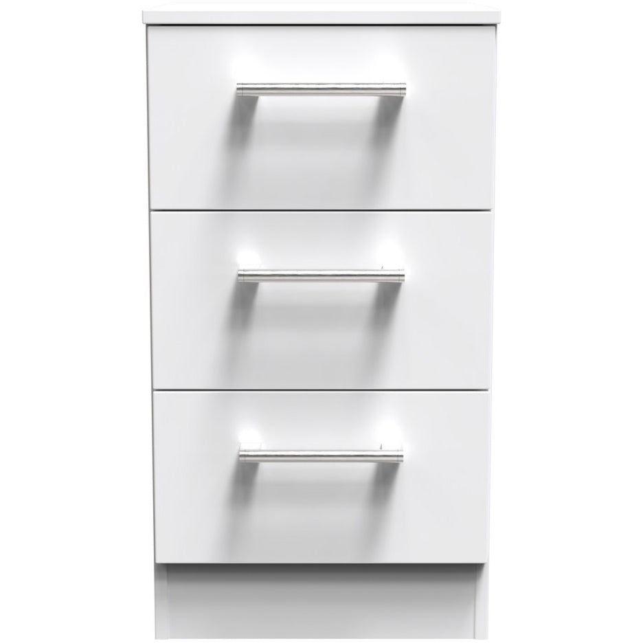 Devon 3 Drawer Bedside Table