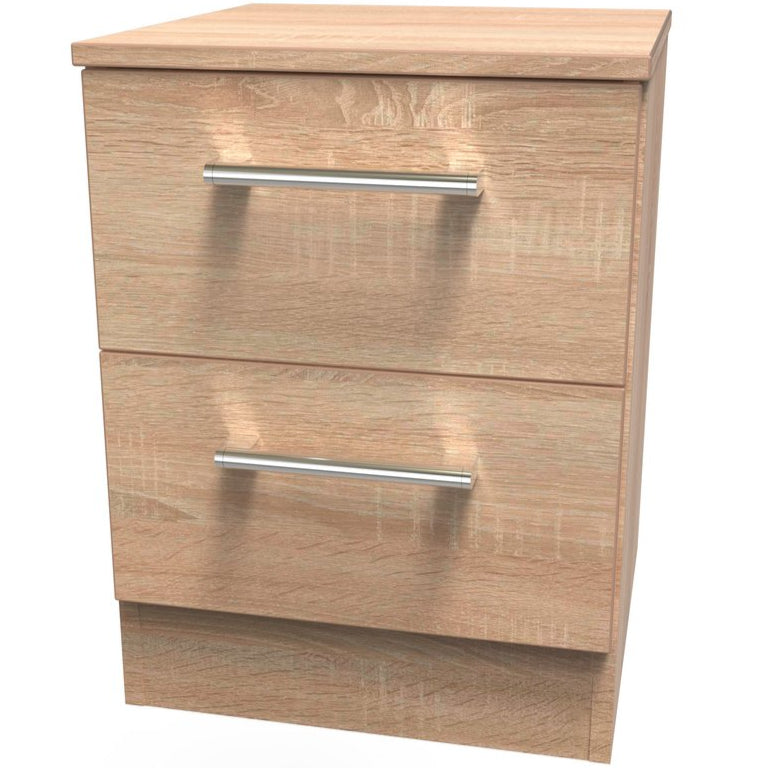 Devon 2 Drawer Bedside Table