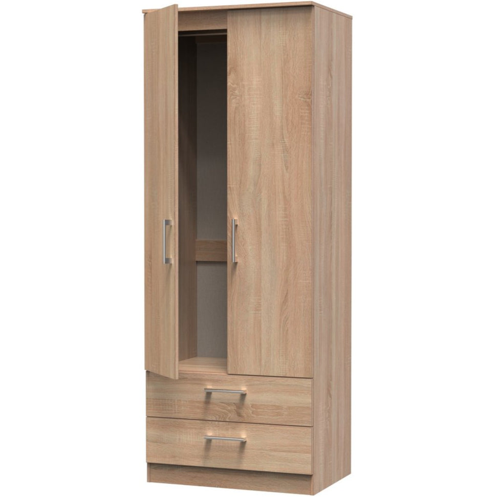 Devon 2 Drawer 2 Door Double Wardrobe