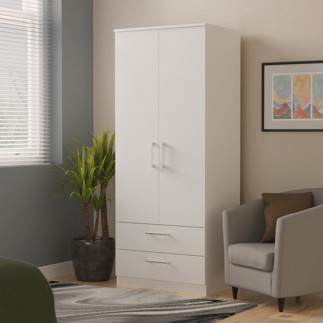 Devon 2 Drawer 2 Door Double Wardrobe