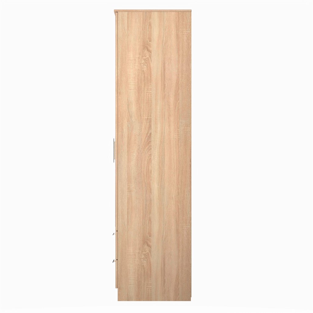 Devon Mirrored 2 Drawer 2 Door Double Wardrobe