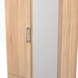 Devon Mirrored 2 Drawer 2 Door Double Wardrobe