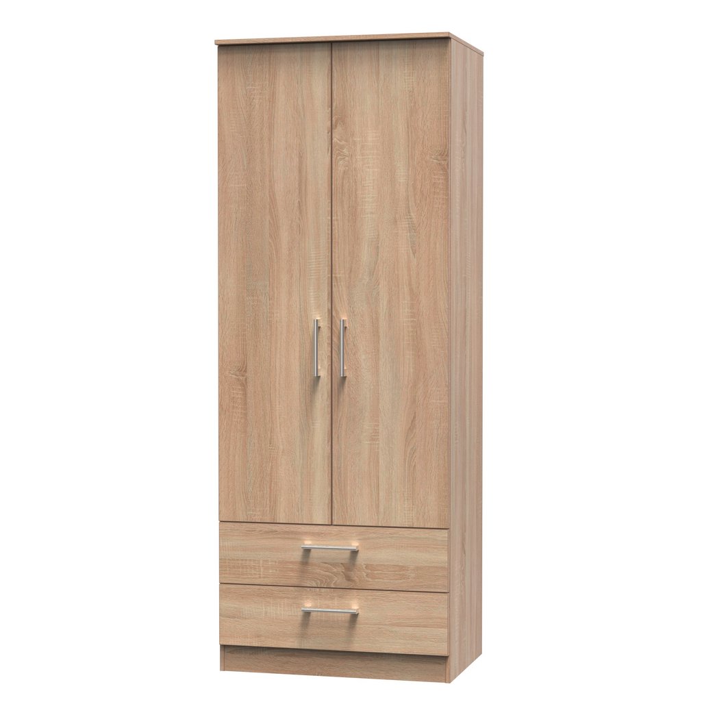Devon Tall 2 Drawer 2 Door Double Wardrobe